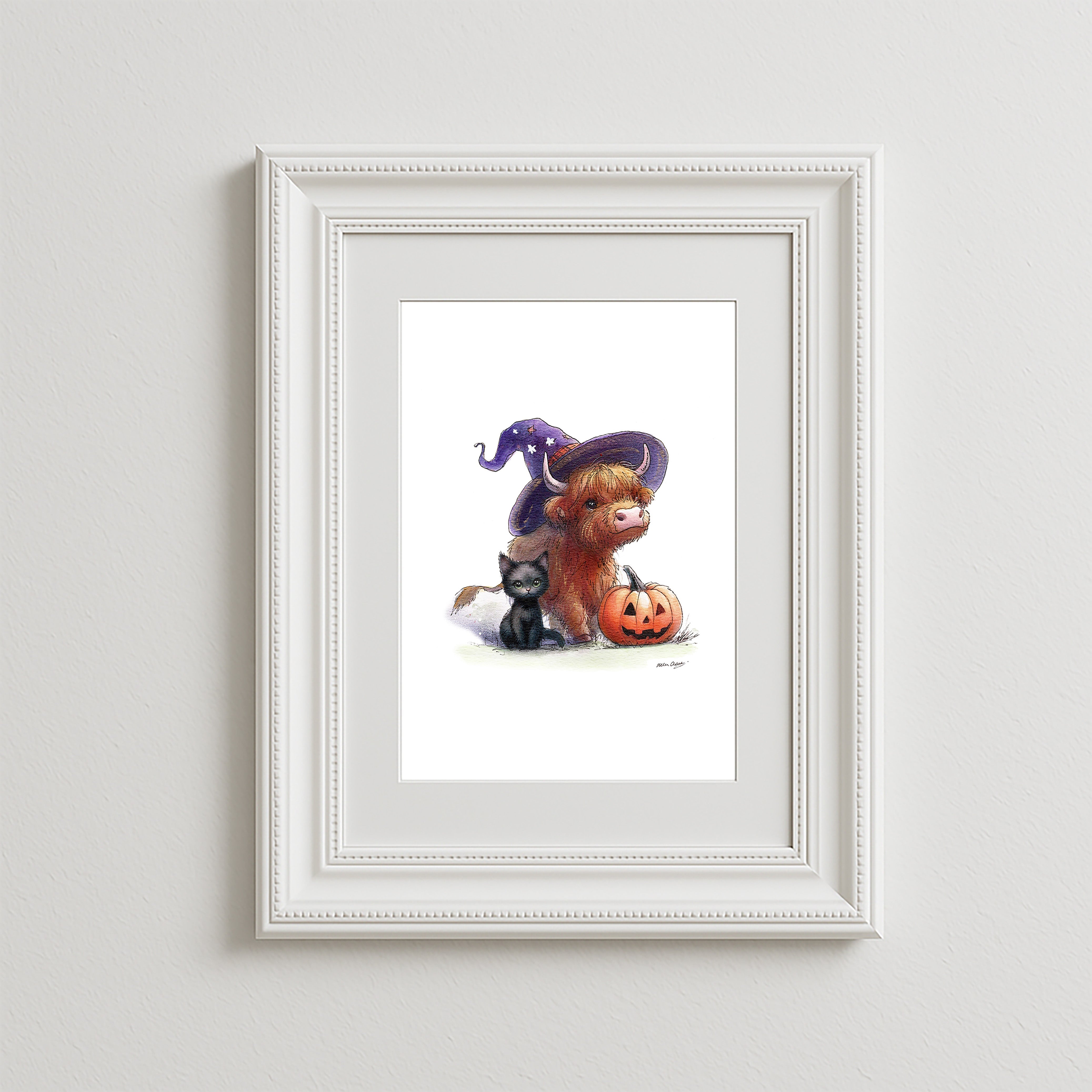 Highland Pumpkin Art Print