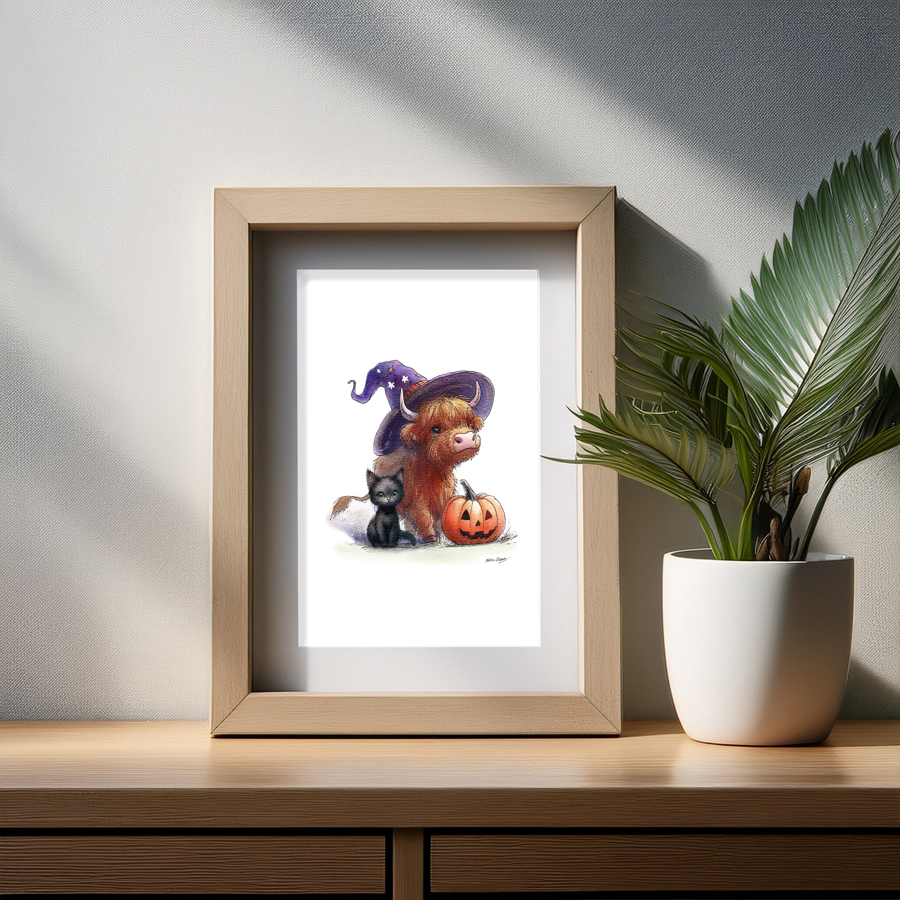 Highland Pumpkin Art Print