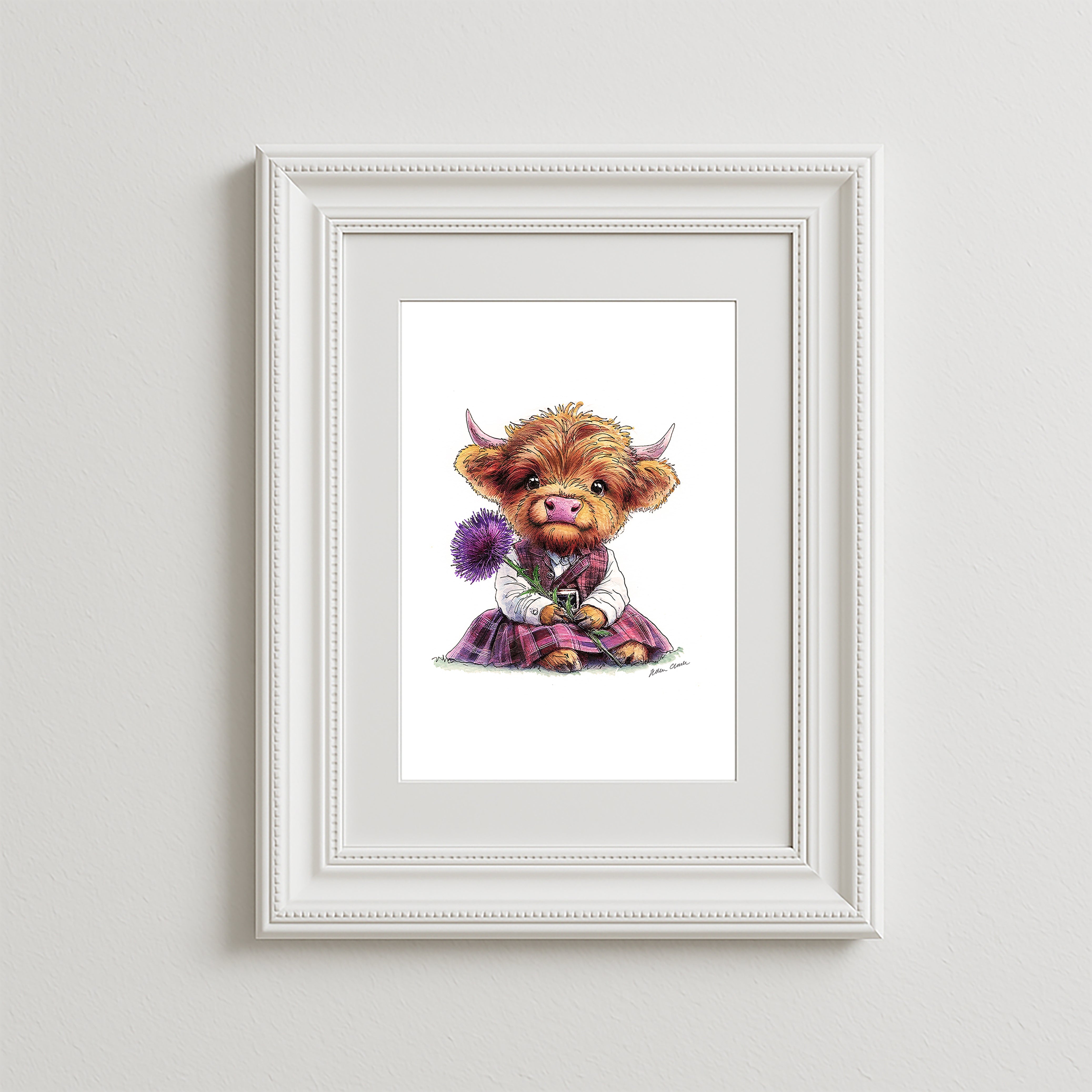 Highland Thistle Art Print