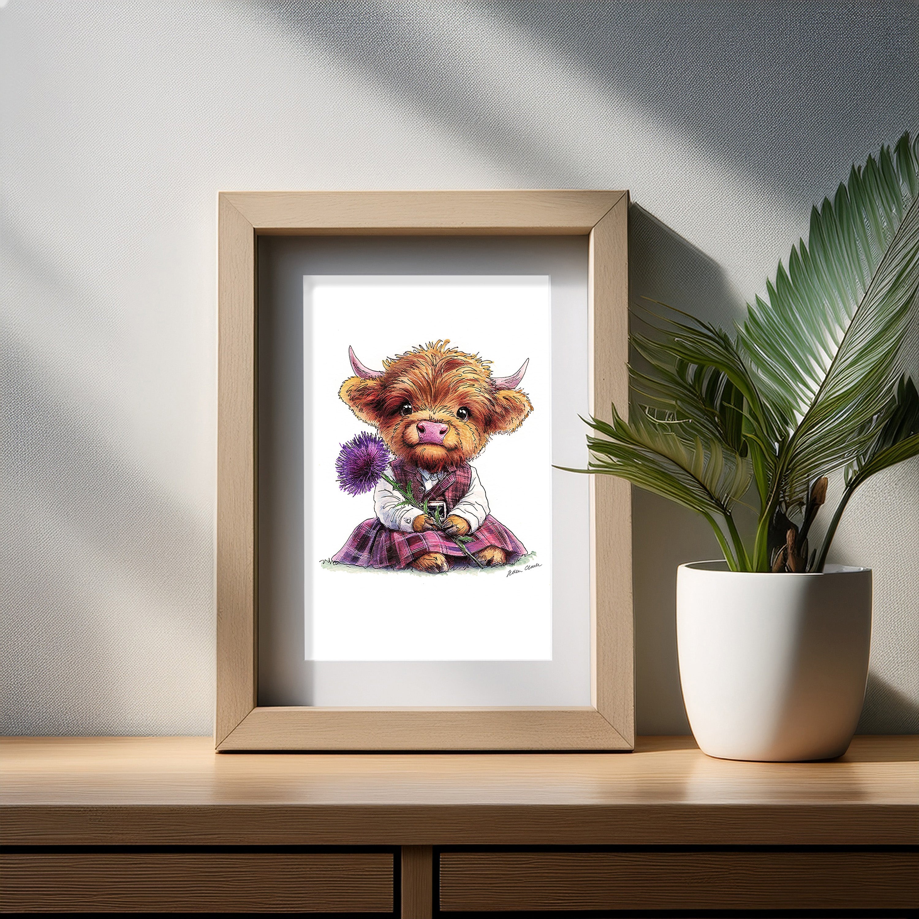 Highland Thistle Art Print
