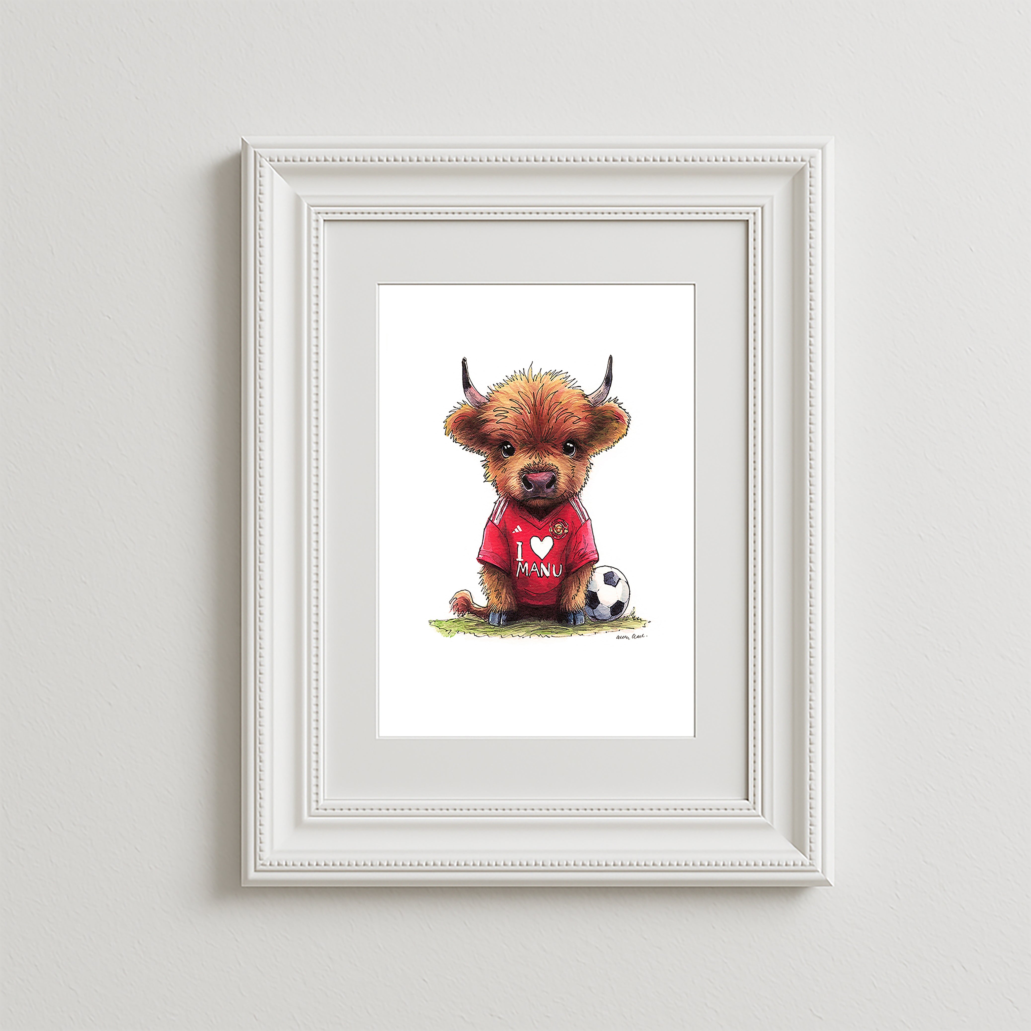 I Love Man Moo Art Print