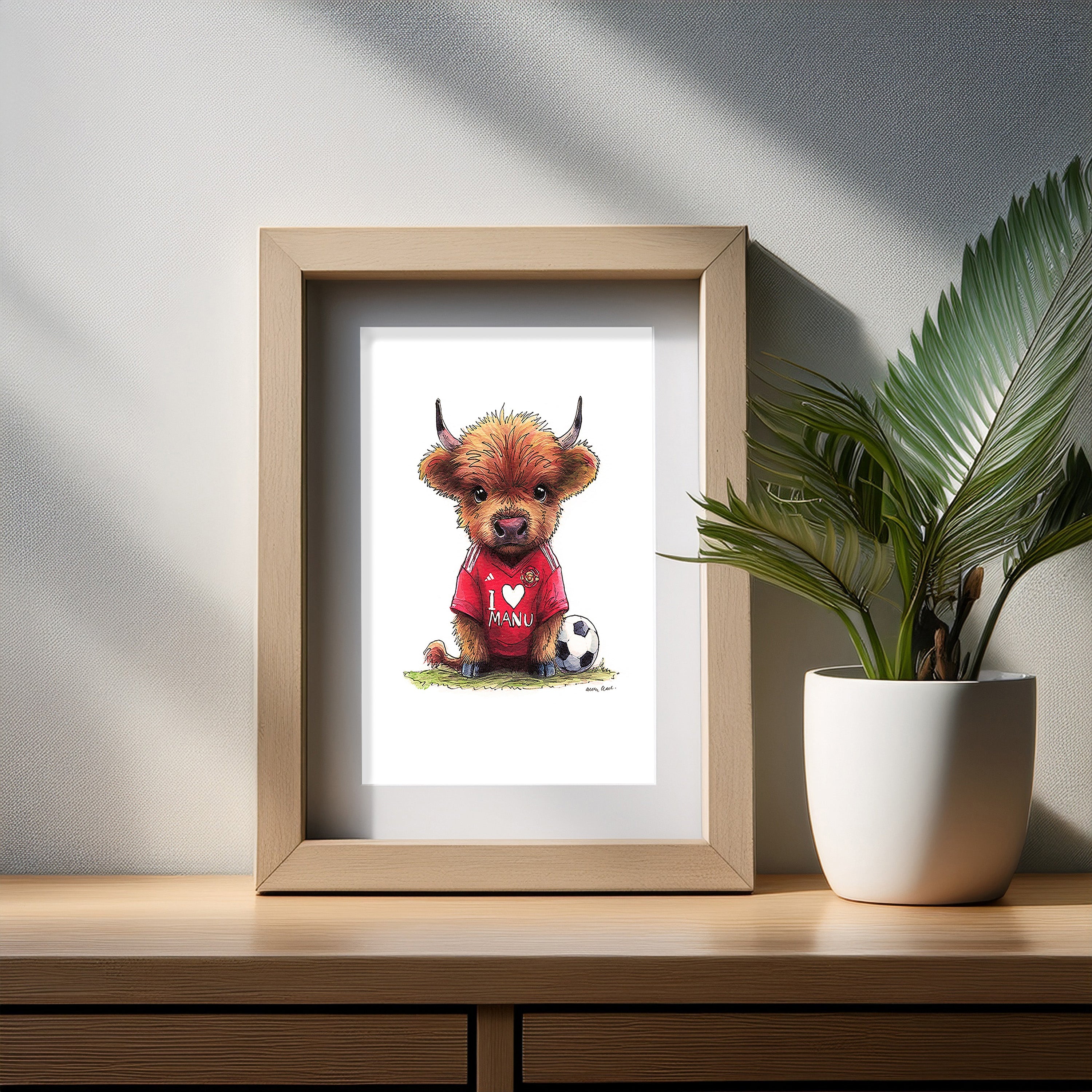I Love Man Moo Art Print