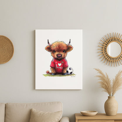 I Love Man Moo Canvas