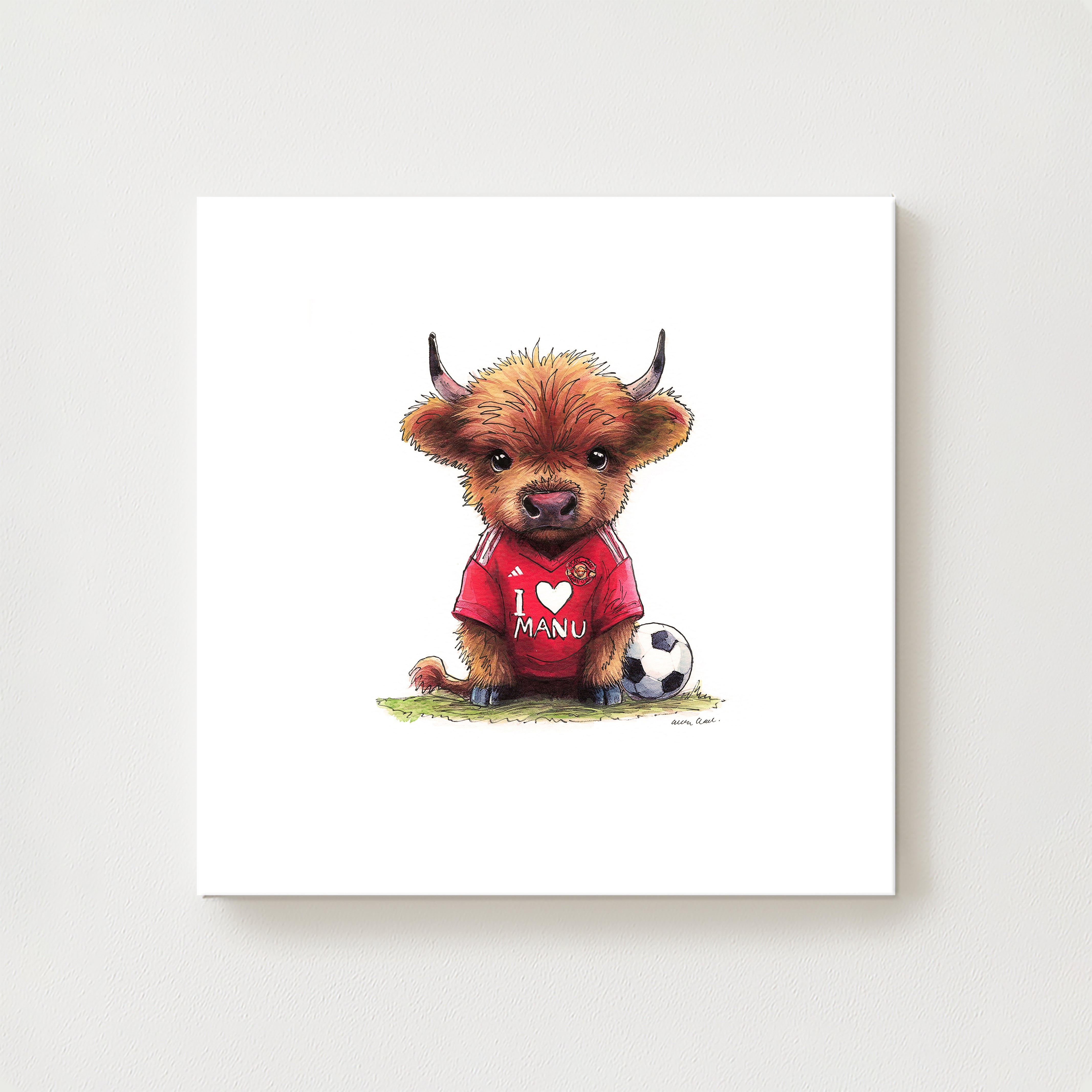 I Love Man Moo Canvas