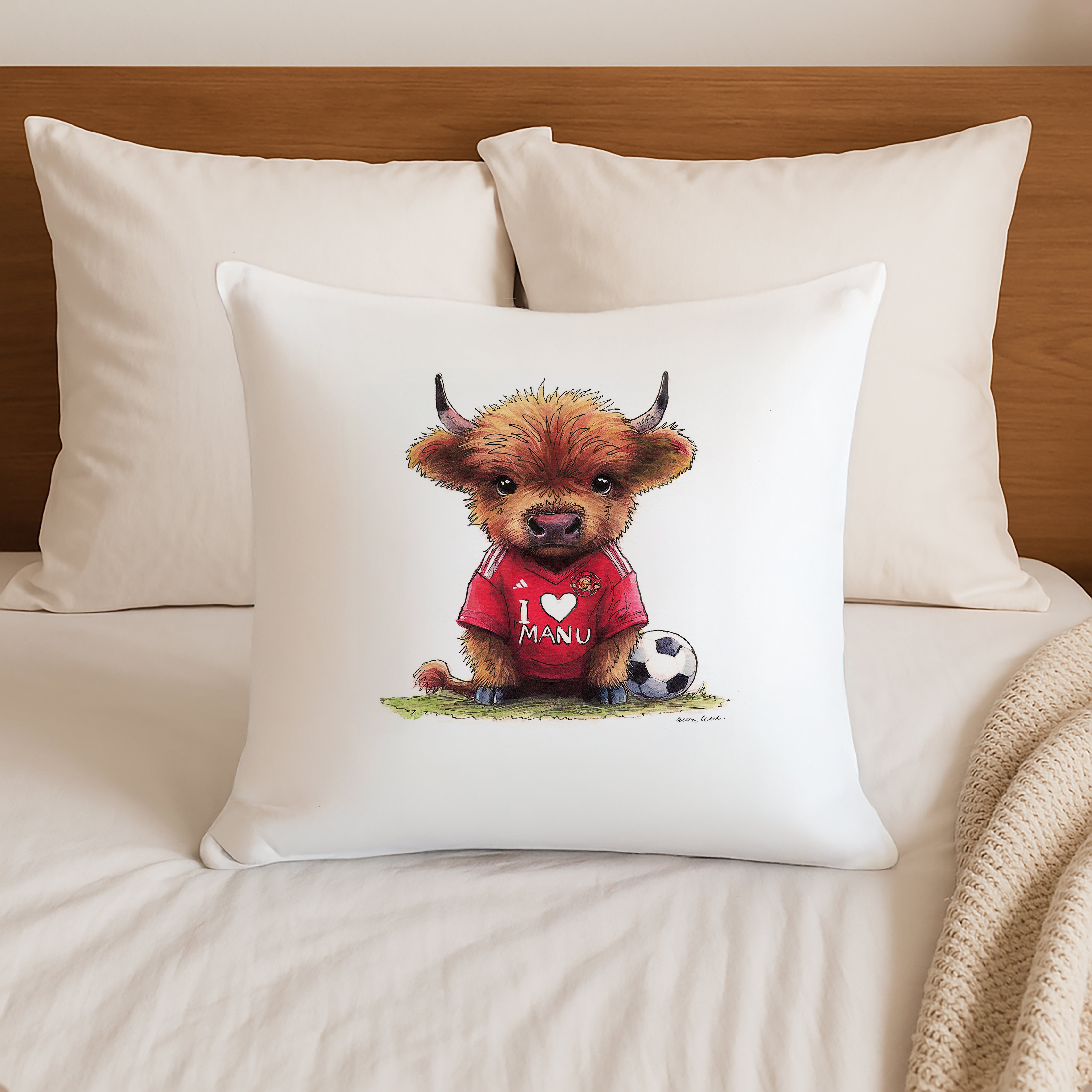 I Love Man Moo Cushion