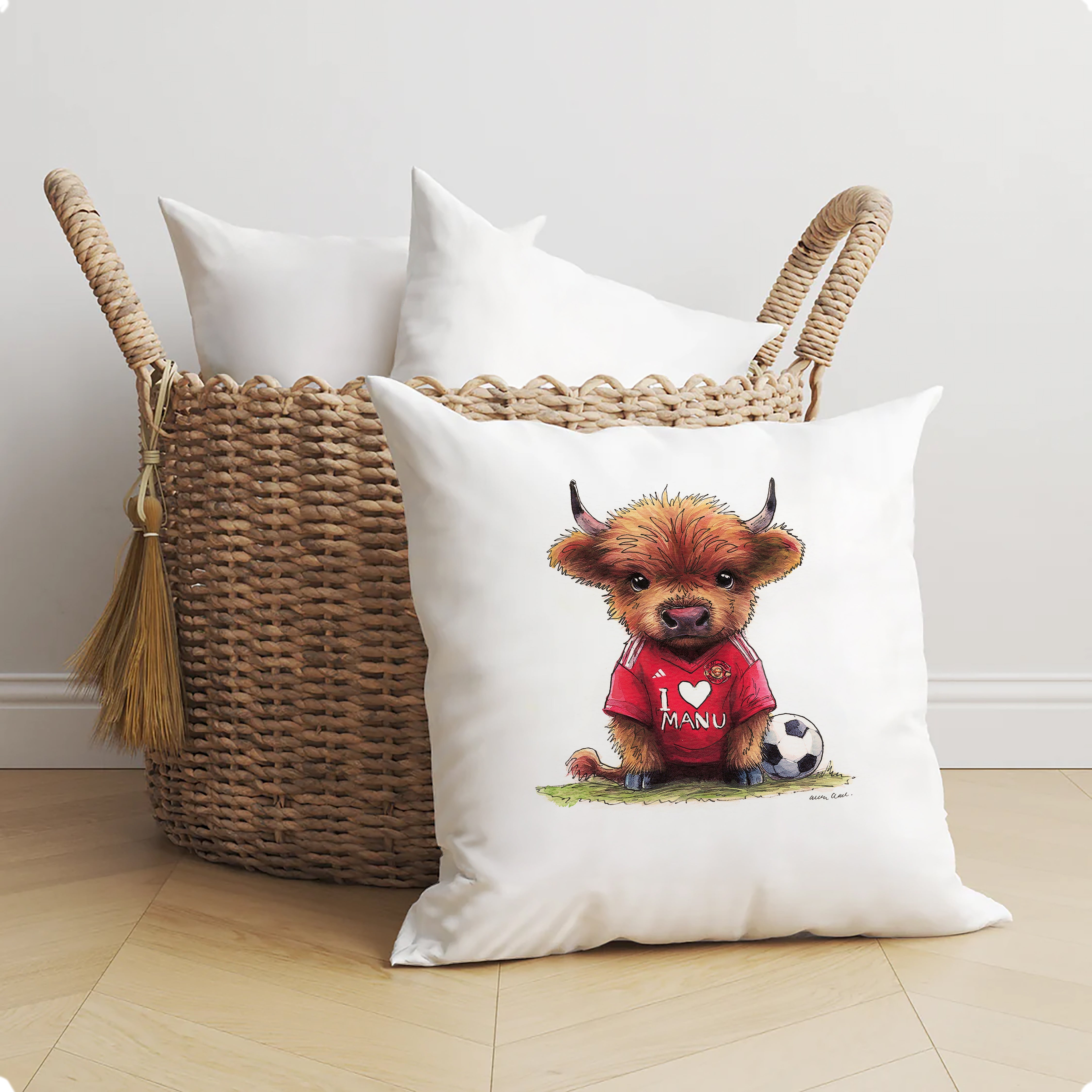 I Love Man Moo Cushion