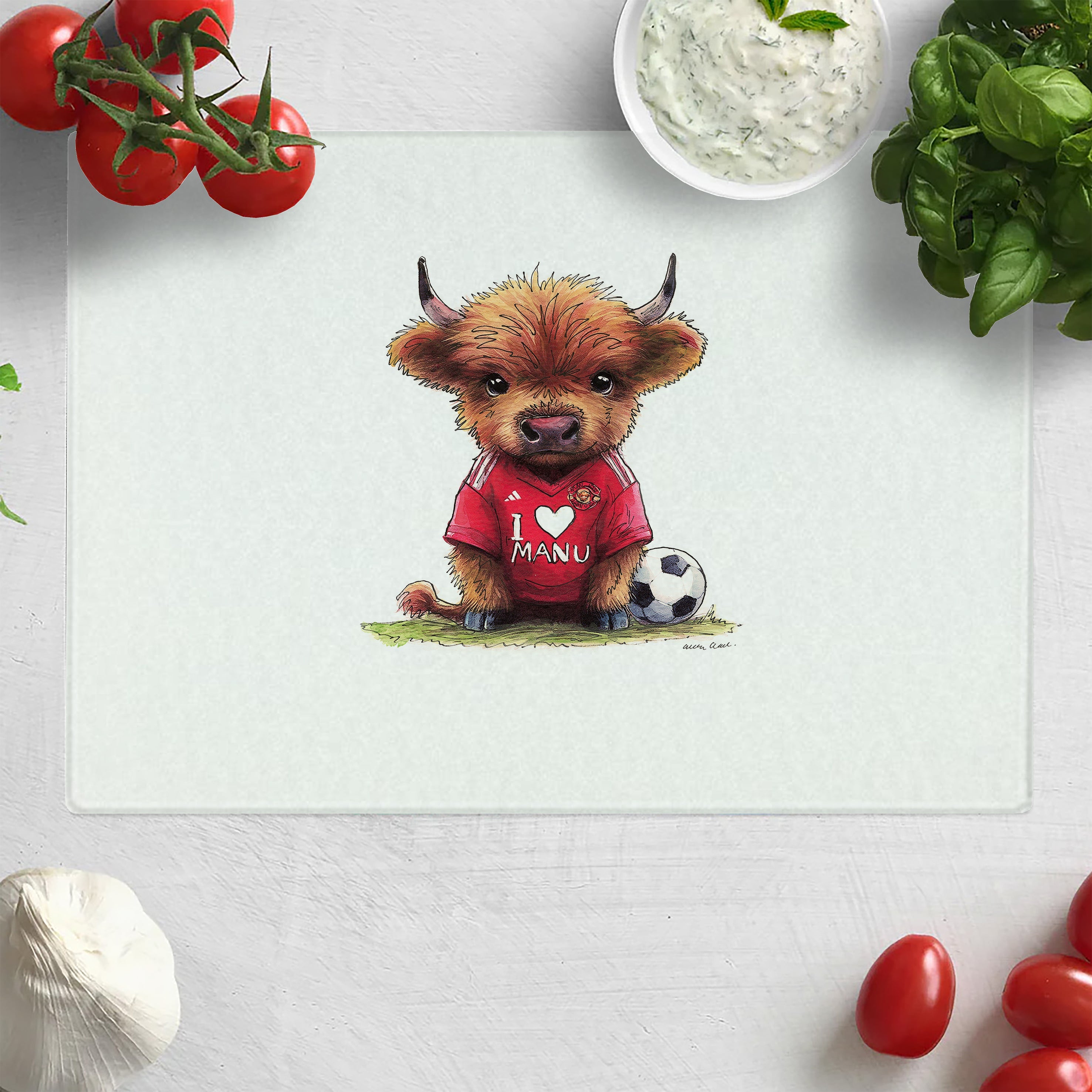 I Love Man Moo Chopping Board