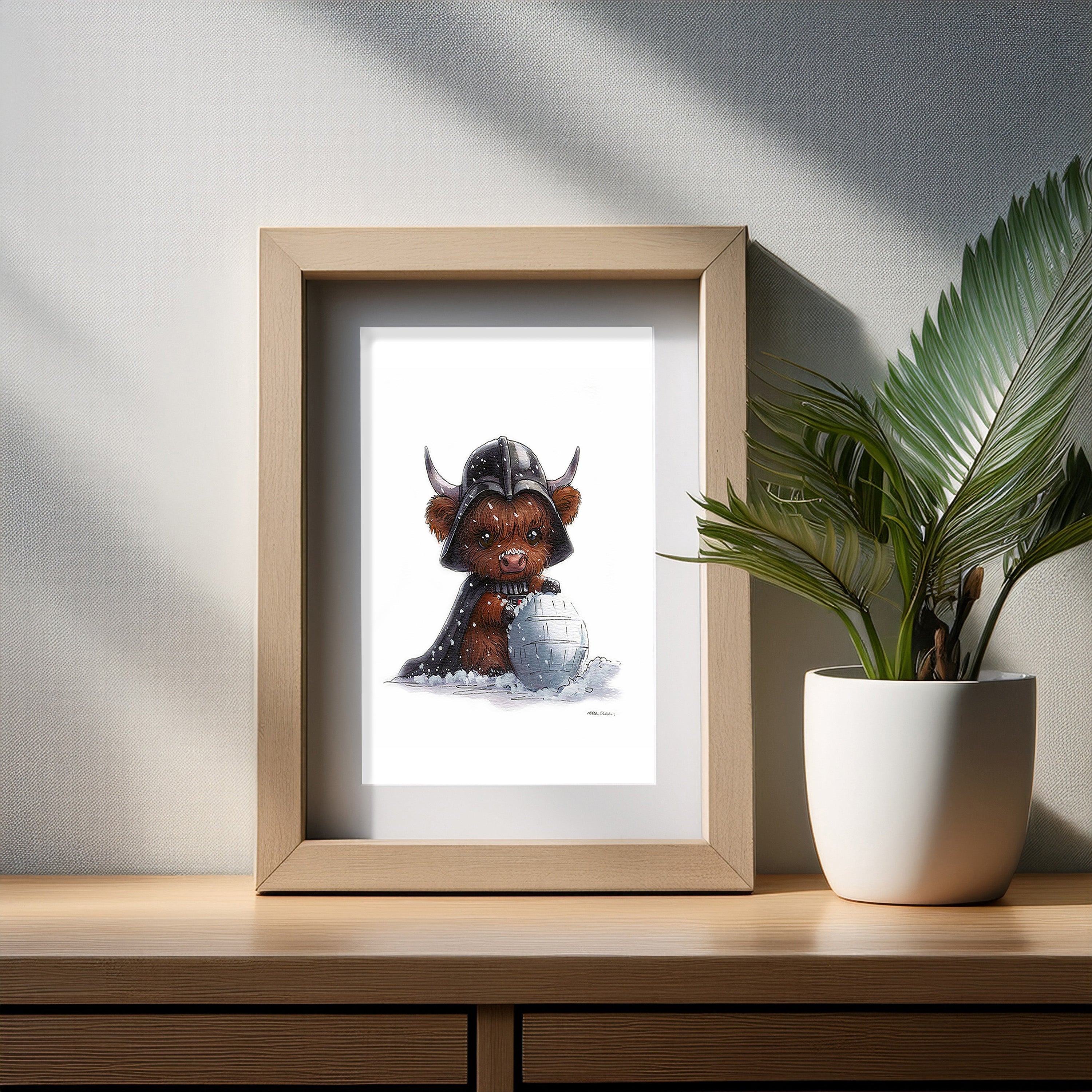 Ickle Moo Vader Art Print