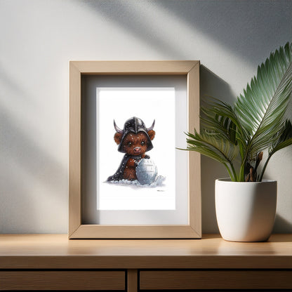 Ickle Moo Vader Art Print