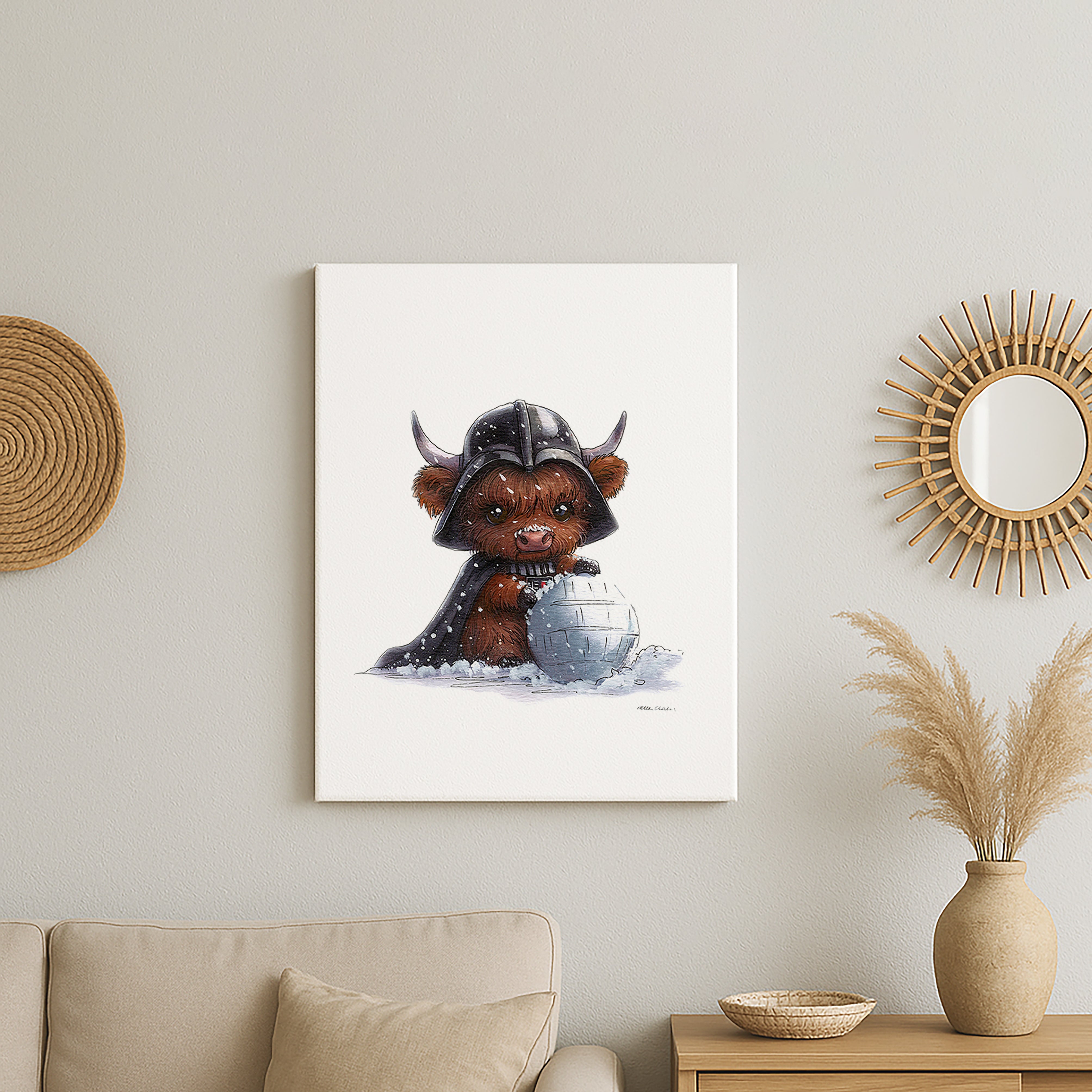 Ickle Moo Vader Canvas