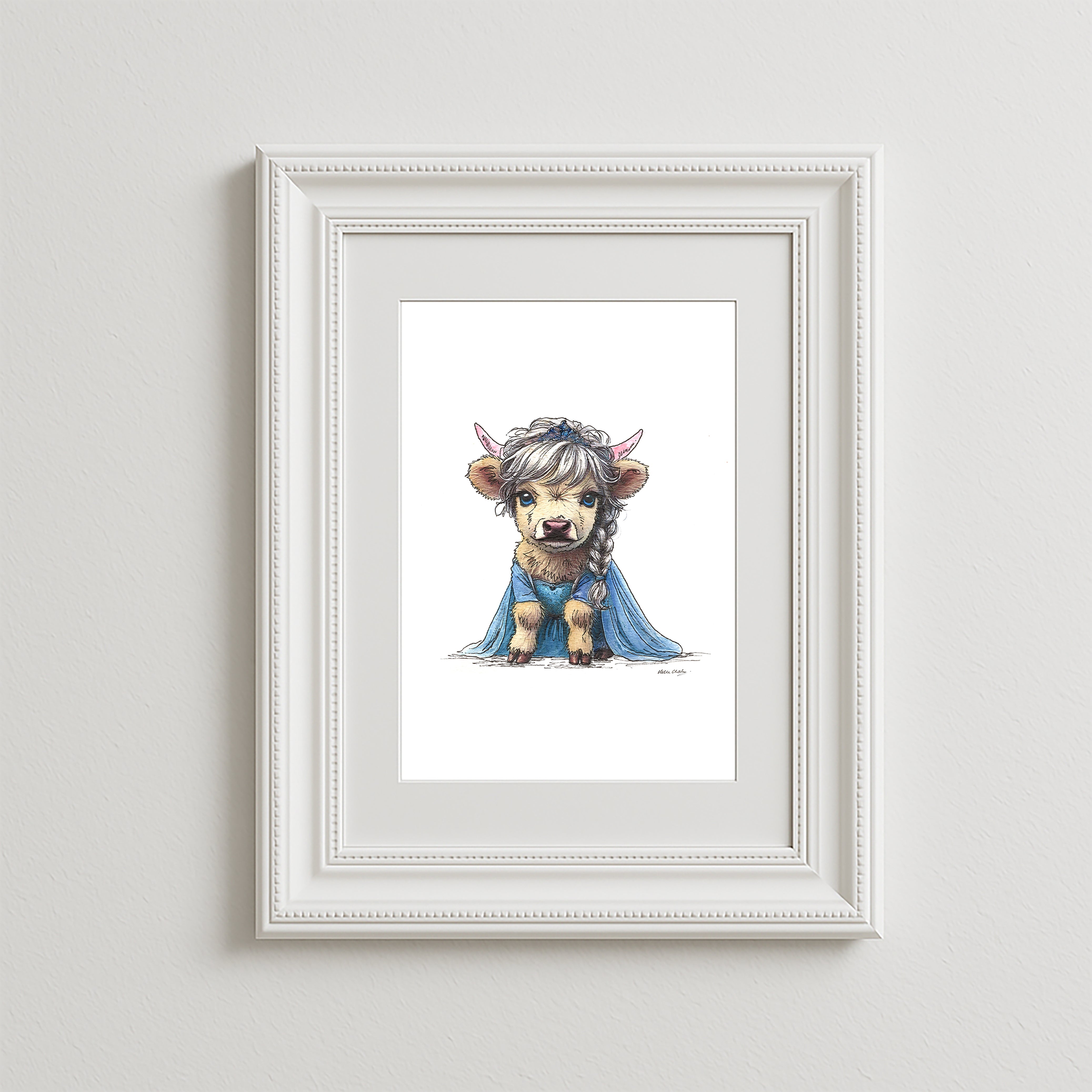 Icy Moo Art Print