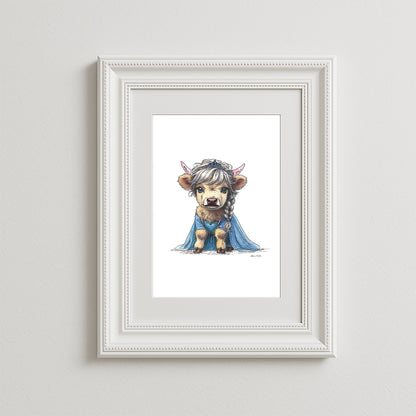 Icy Moo Art Print