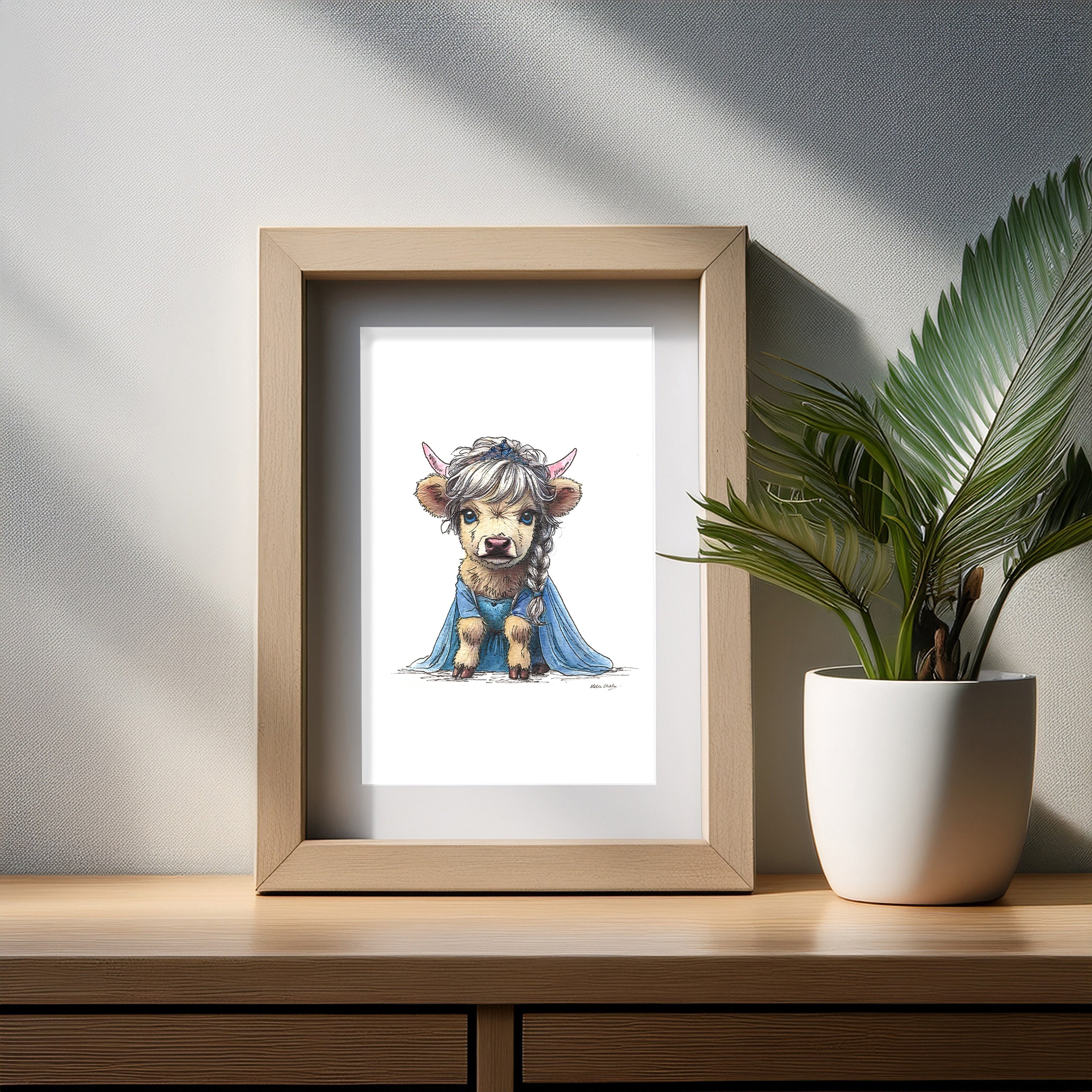 Icy Moo Art Print