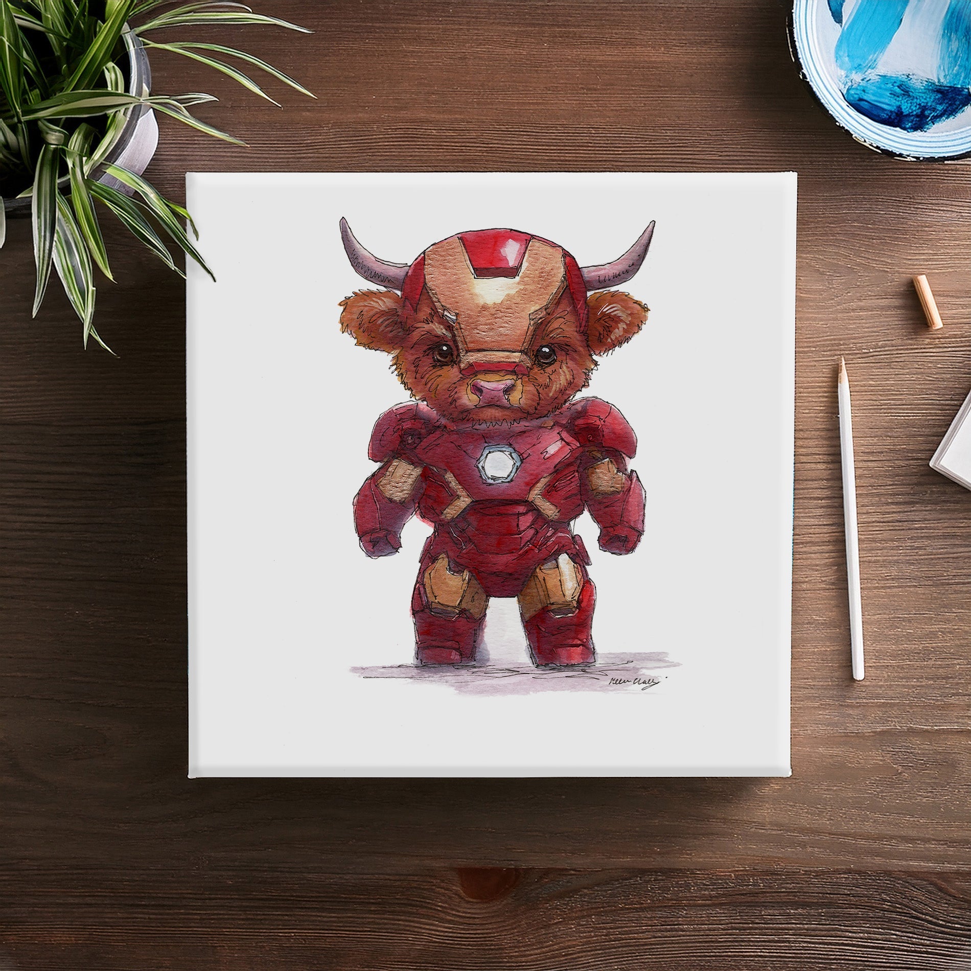 Iron Moo Canvas