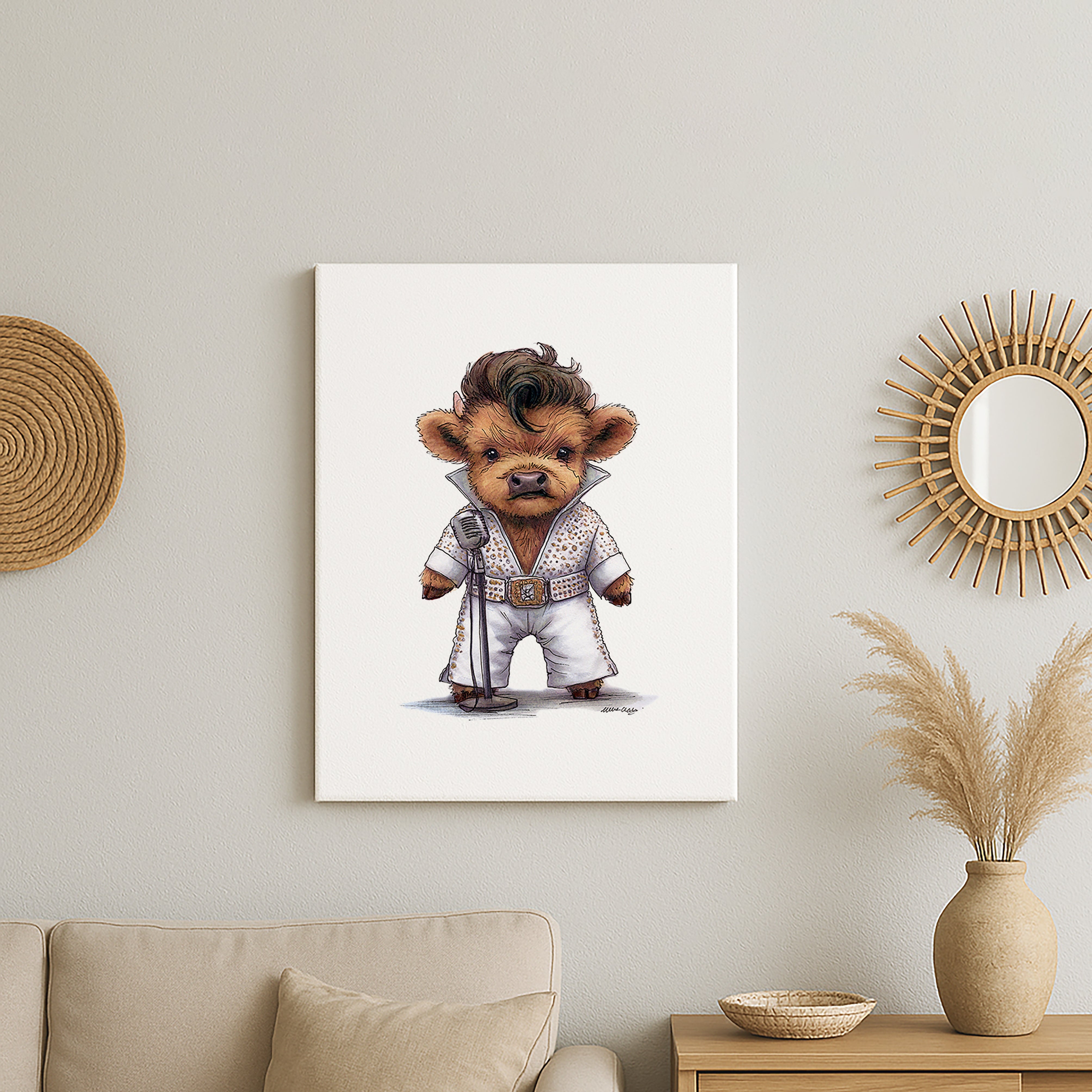 Jailhouse Moo Canvas