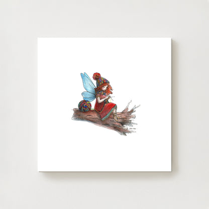 Knitting Fairy Canvas