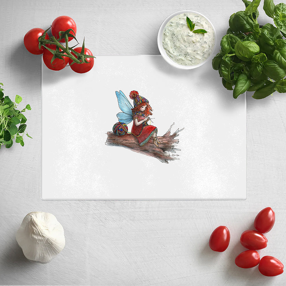 Knitting Fairy Chopping Board