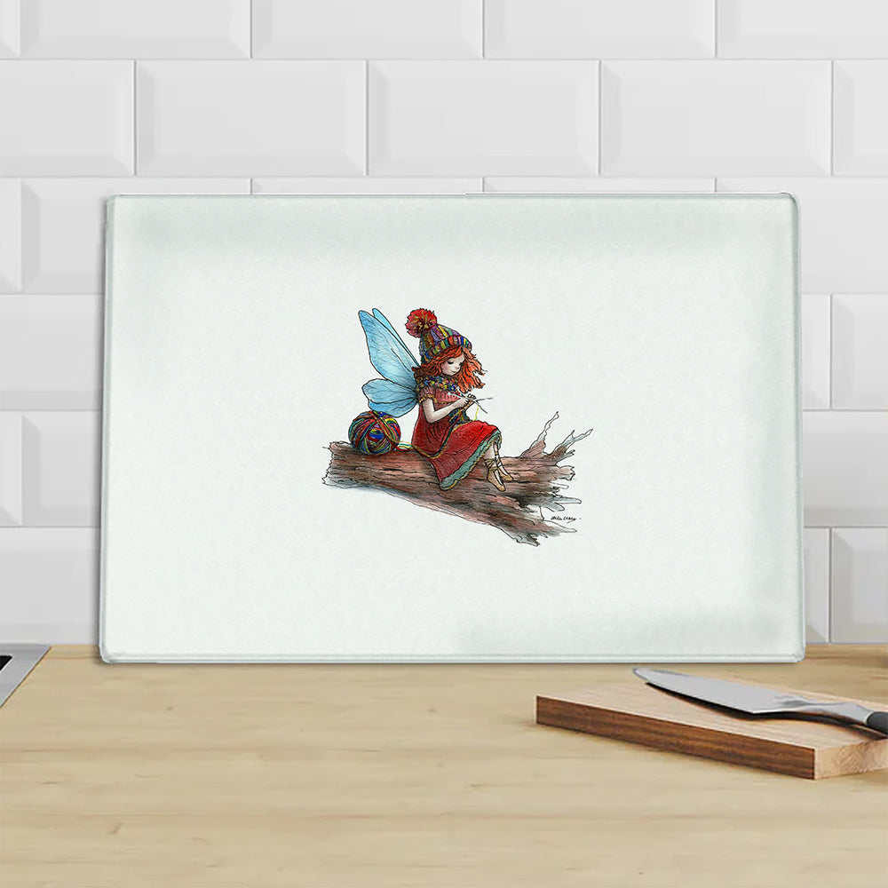 Knitting Fairy Chopping Board