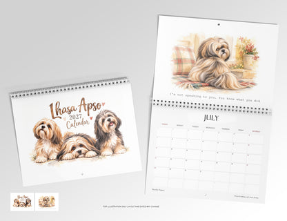 Lhasa Apso Calendar 2027 Limited Release