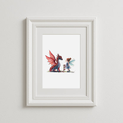 Little Dragon Trainer Art Print