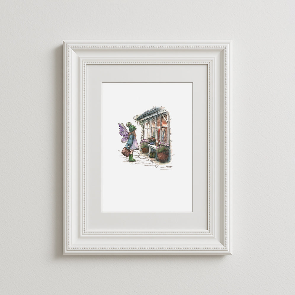 Little Shopper Art Print