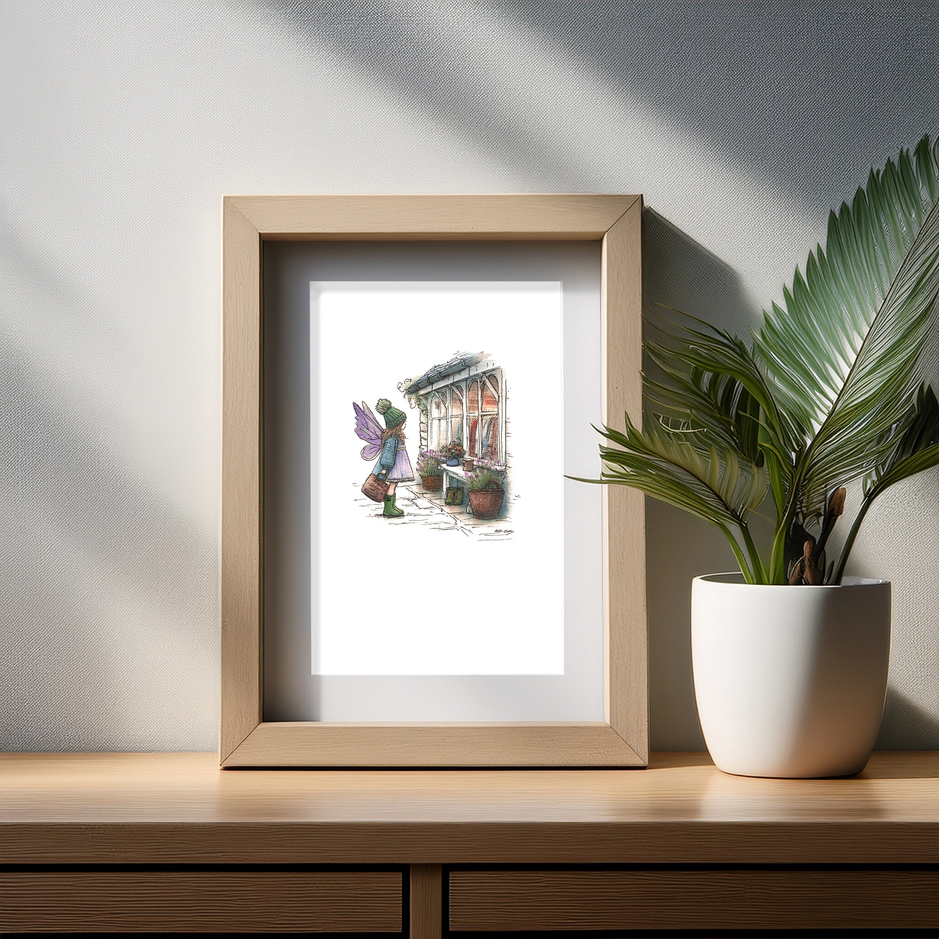 Little Shopper Art Print