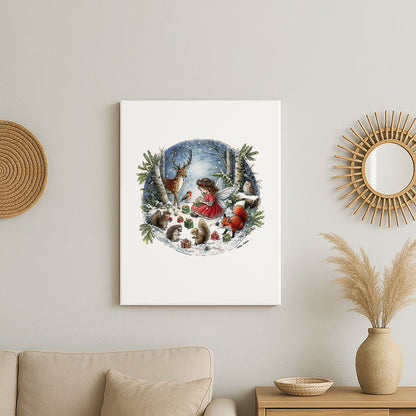 Magical Woodland Christmas Canvas