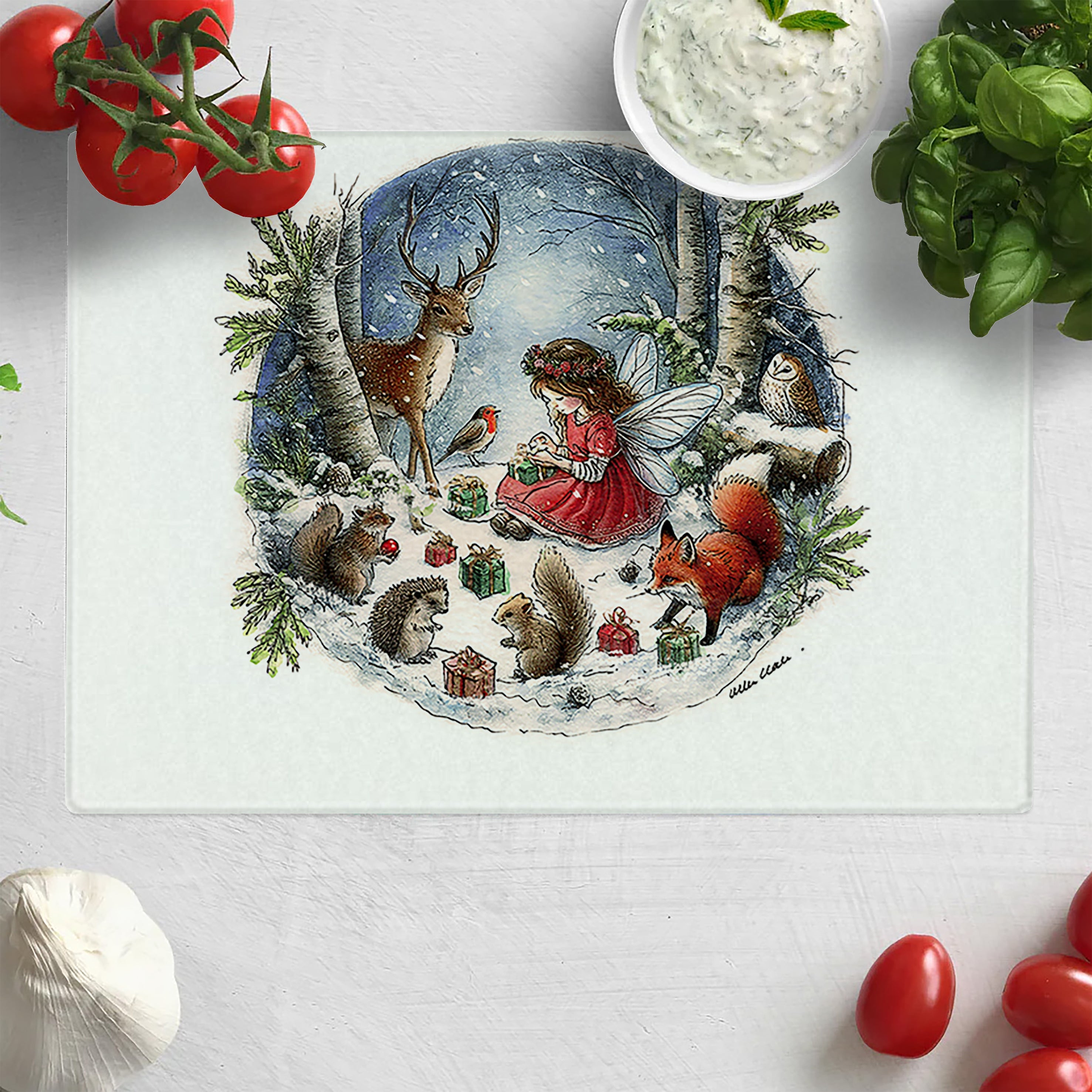 Magical Woodland Christmas Chopping Board