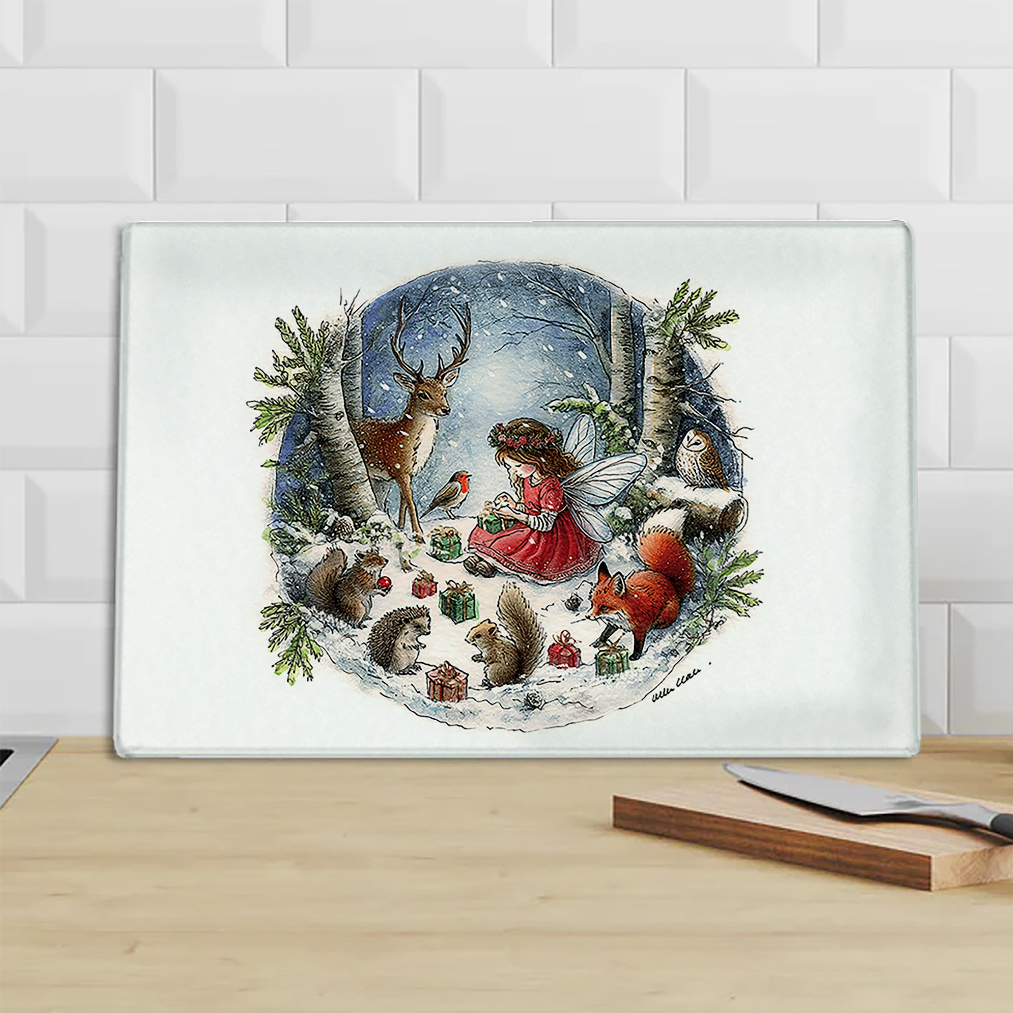 Magical Woodland Christmas Chopping Board