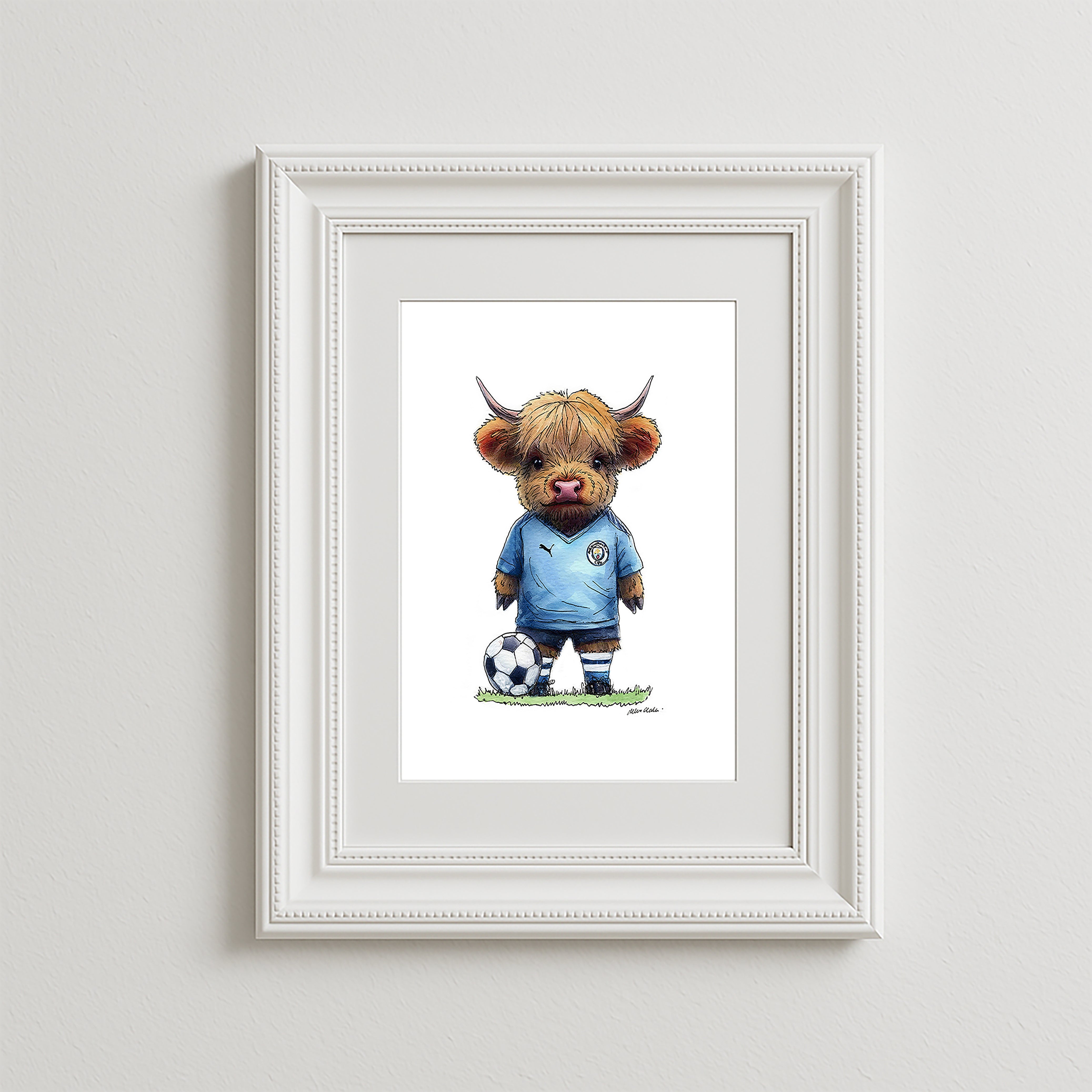 Man City Moo Art Print