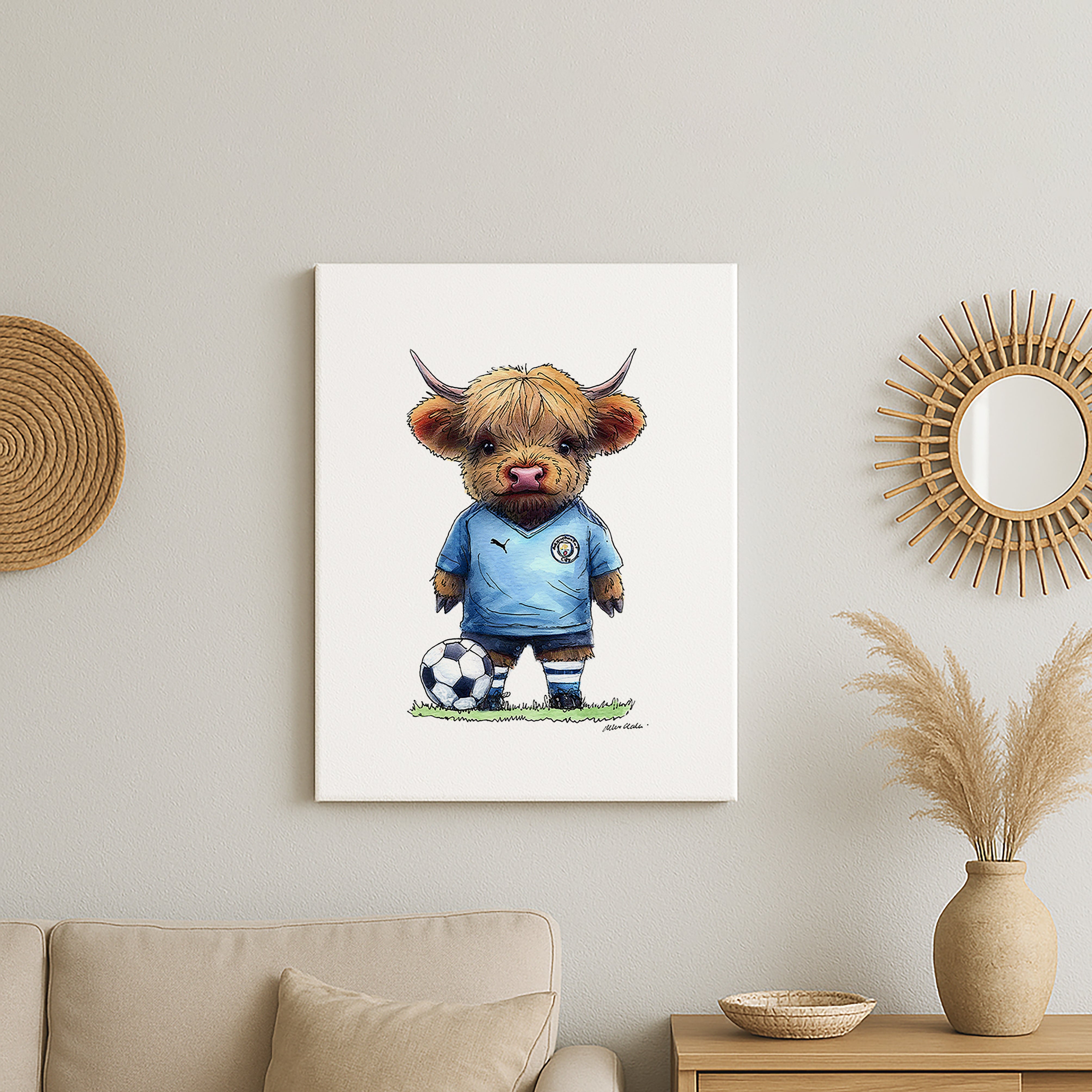 Man City Moo Canvas