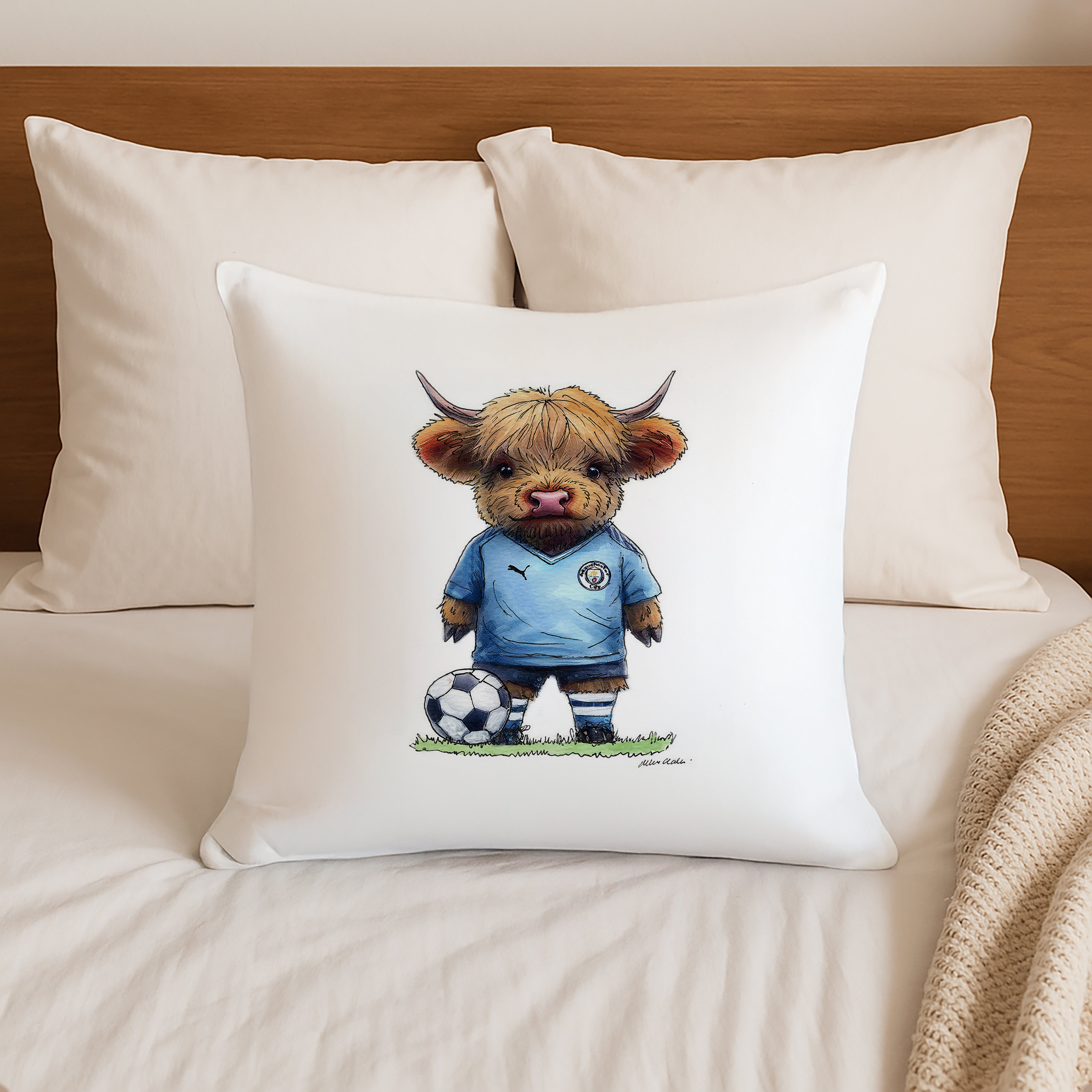 Man City Moo Cushion