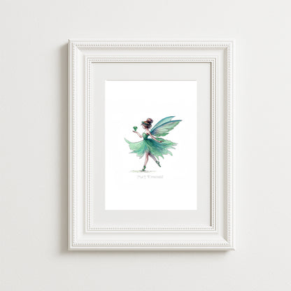 May Emerald Birthstone Fairy Art Print