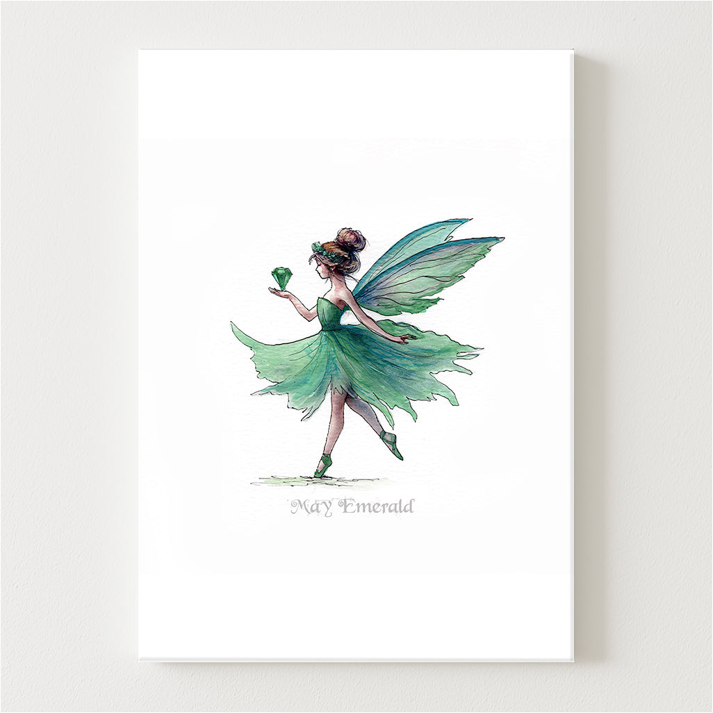 May Emerald Birthstone Fairy Canvas