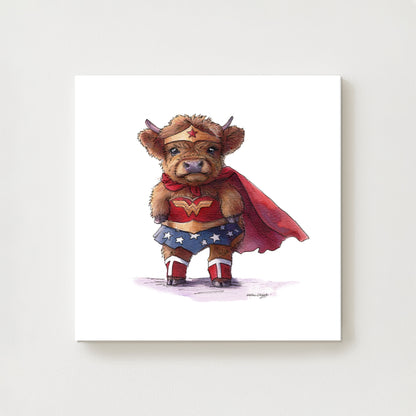 Miss Wonder Moo Canvas