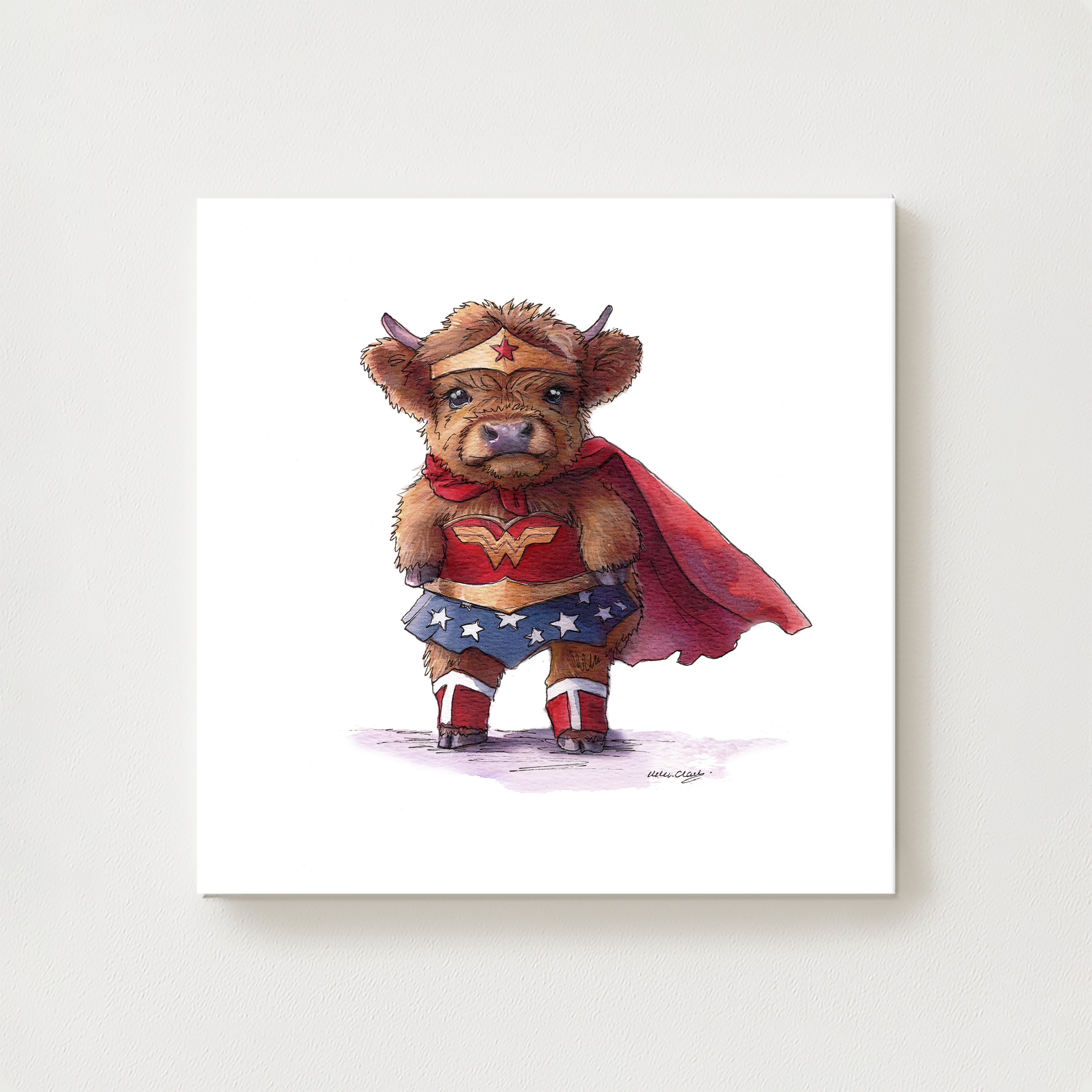 Miss Wonder Moo Canvas