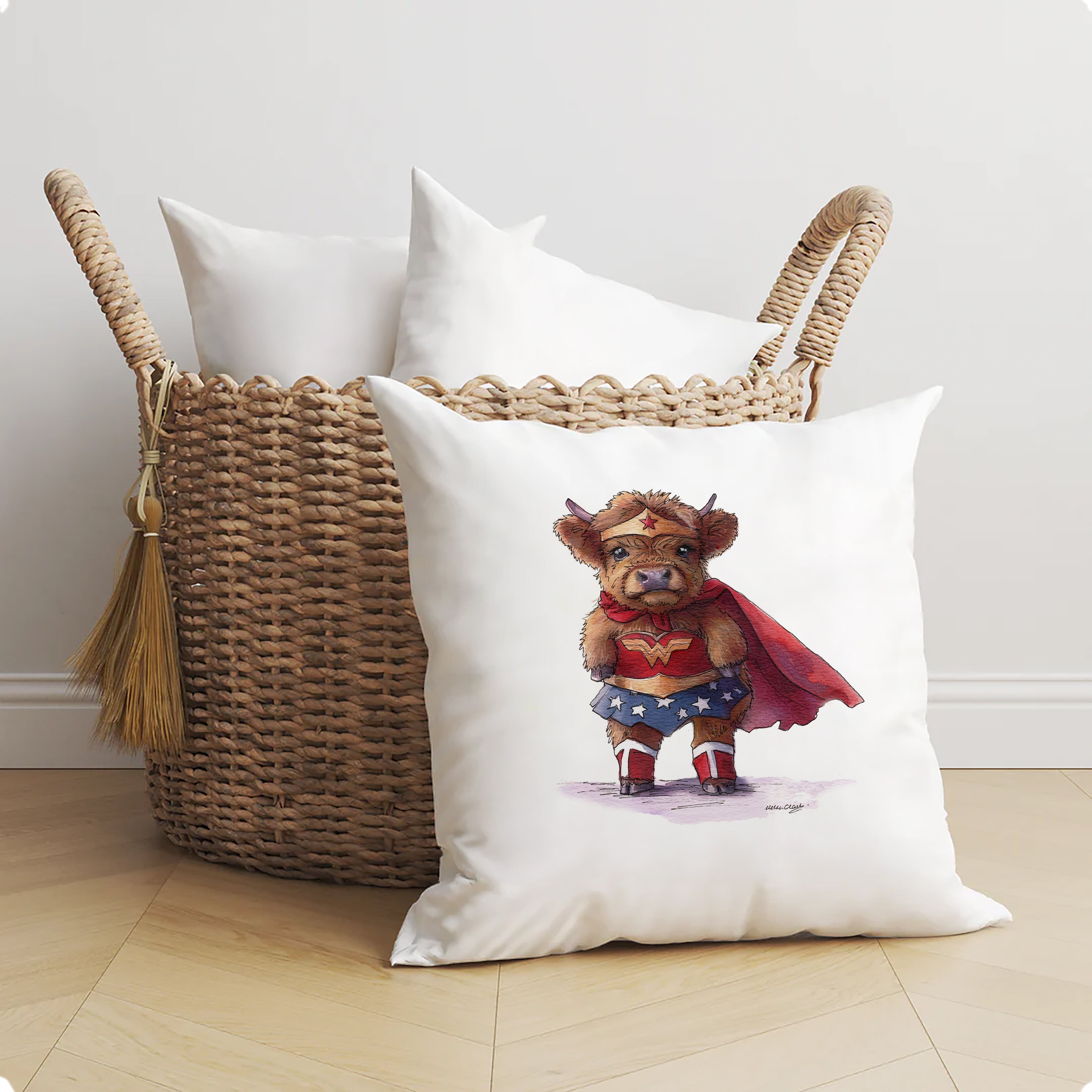 Miss Wonder Moo Cushion