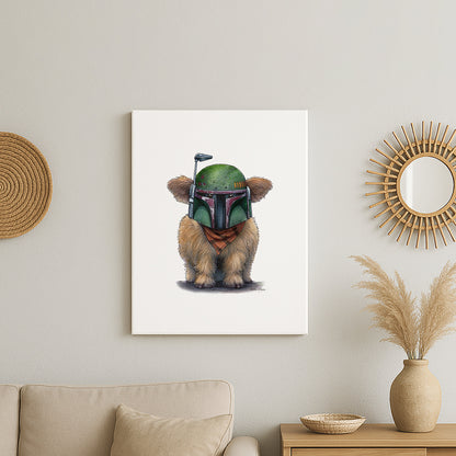 Moo-ba Fett Canvas