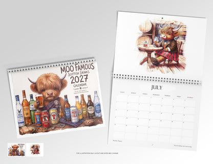 Moo Famous Scottish Drinks 2027 Calendar