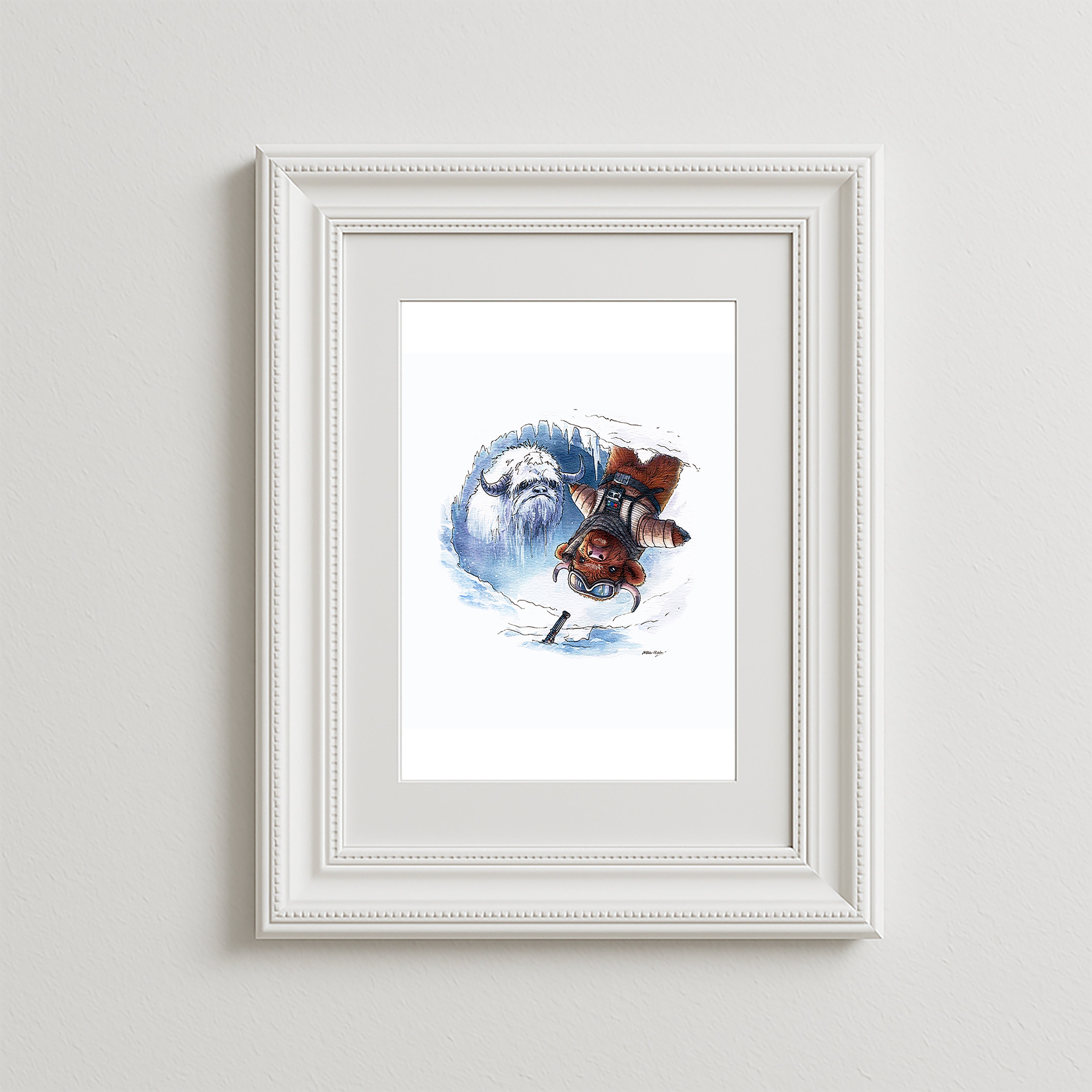 Moo Skywalker The Wampa's Lair Art Print