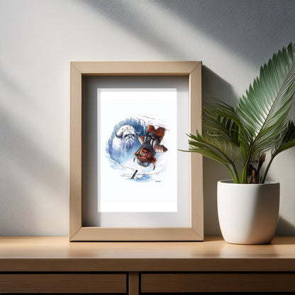 Moo Skywalker The Wampa's Lair Art Print