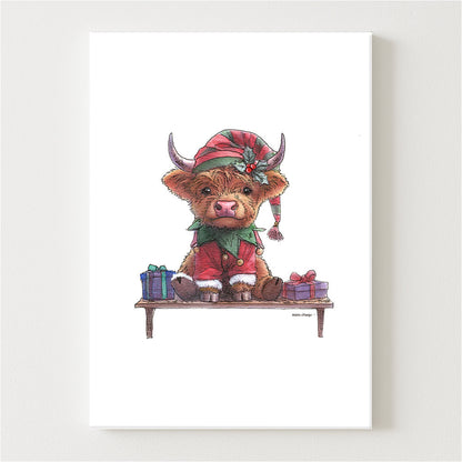 Moo On A Shelf Canvas
