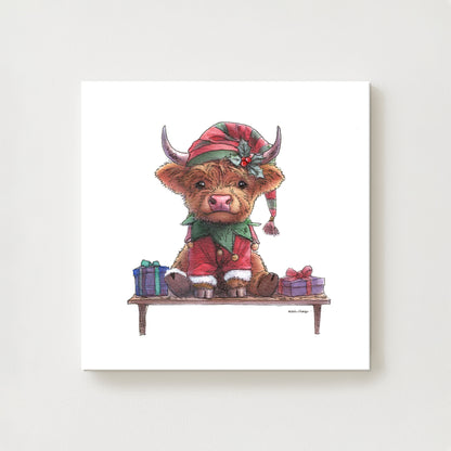 Moo On A Shelf Canvas