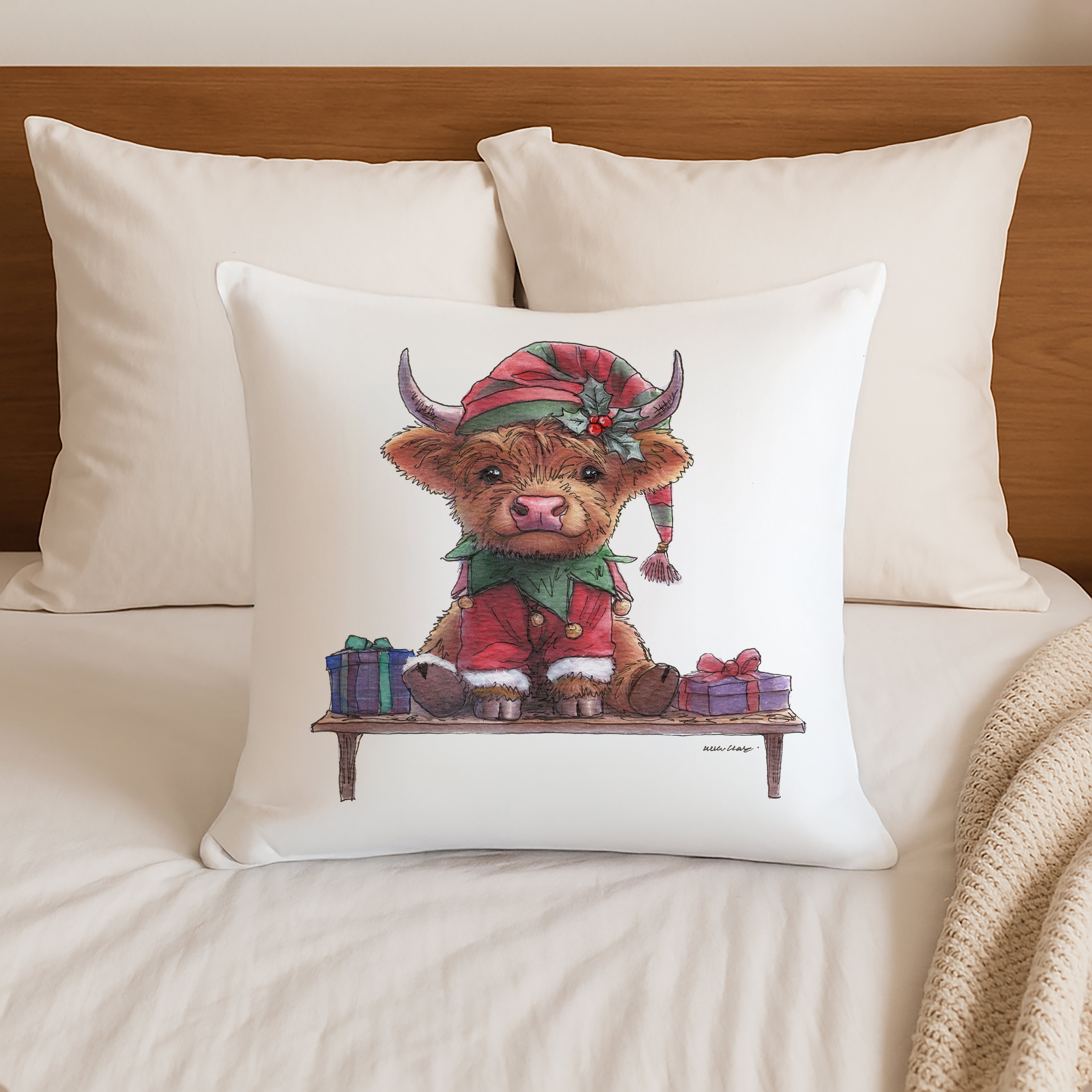 Moo On A Shelf Cushion