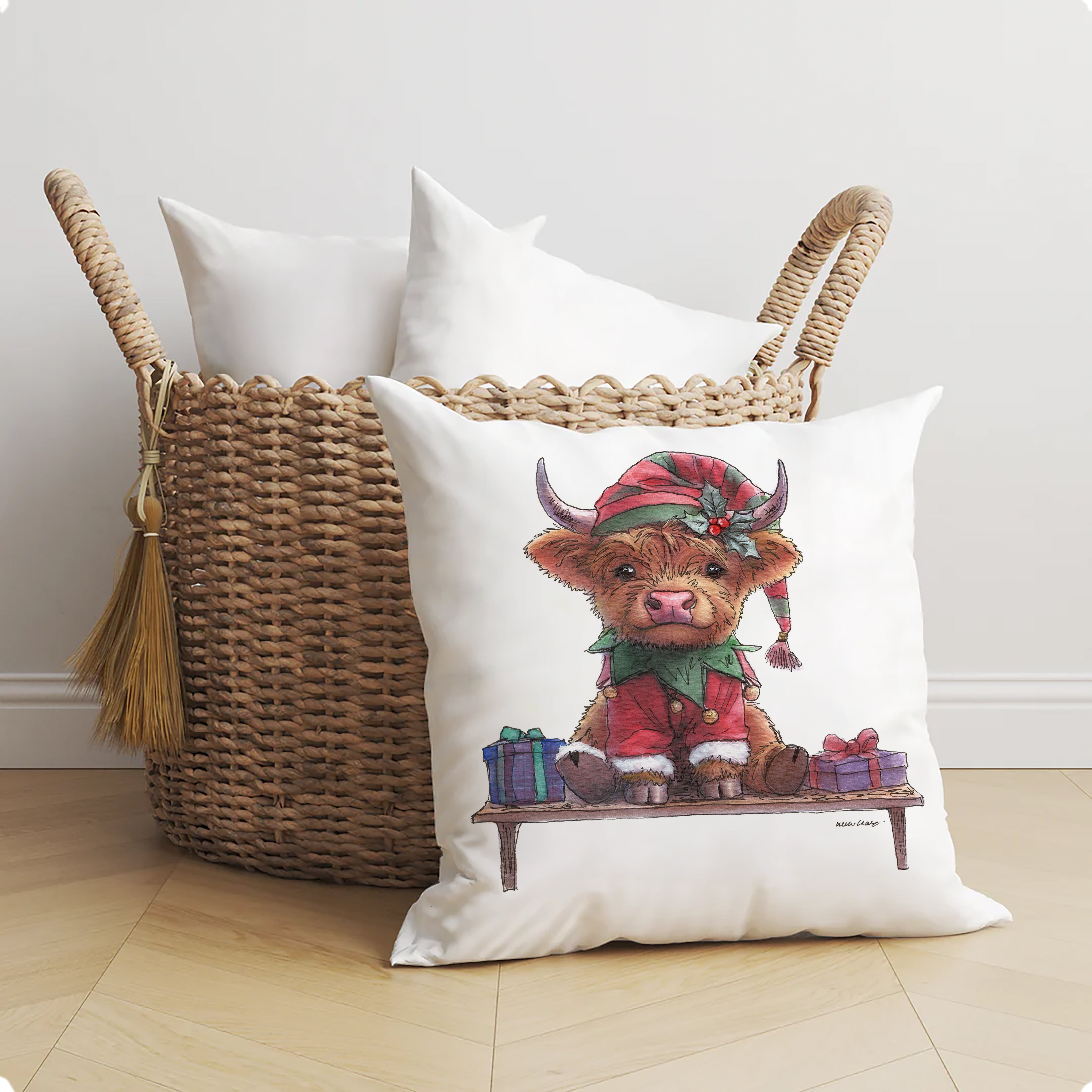 Moo On A Shelf Cushion
