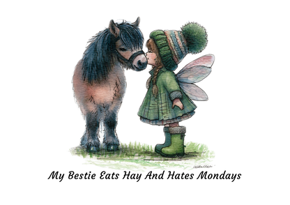 My Bestie Eats Hay & Hates Mondays Tote Bag