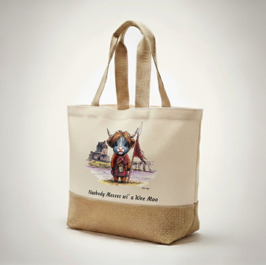 Naebody Messes Wi' A Wee Moo Tote Bag