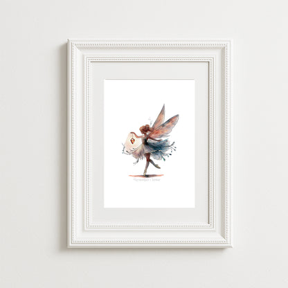 November Citrine Birthstone Fairy Art Print