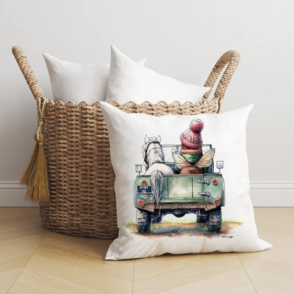 Off To The Pony Club Cushion