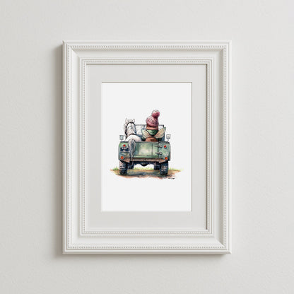 Off To The Pony Club Art Print